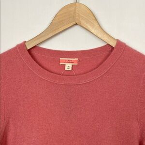 NWT J.Crew M Cashmere Sweater Tee T-Shirt Watermelon Pink Short Sleeve